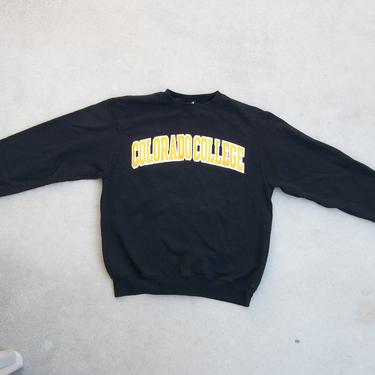 Vintage Sweatshirt Colorado College 1990s Surf Retro Small Distressed Preppy Grunge Unisex Casual Athletic Street Pullover 