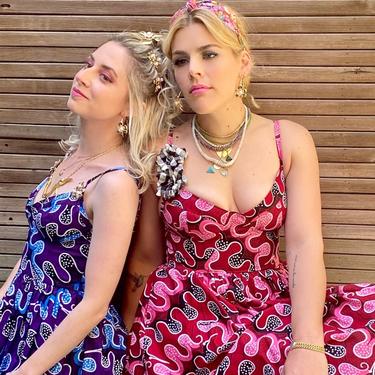 Angeline Midi Dress in Scarlet Kamo: Flower Power Collection x Busy Philipps