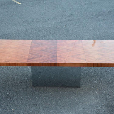 Rosewood and Chrome Dining Table Milo Baughman for Thayer Coggin 