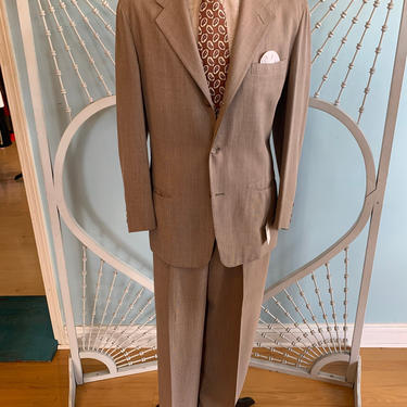 Vintage Men's 1940s Palm Beach Lightweight 2 Piece Suit from Bullocks Los Angeles - Size 42L 