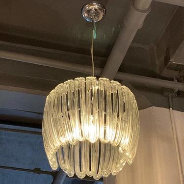 Modernist Clear Blown Glass &quot;Jellyfish&quot; Chandelier