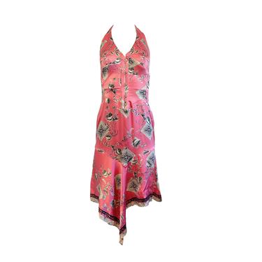 Roberto Cavalli Pink Floral Corset Dress