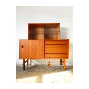 Danish Modern Credenza and Hutch by Nils Jonsson for Troeds 