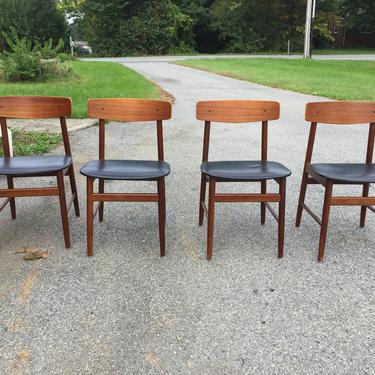 Farstrup Mobler Teak Dining Chair Set of 4 WILL CUSTOMIZE seats 