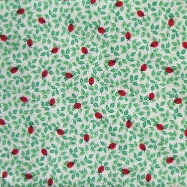 Vintage Ladybug Fabric Cotton Novelty Print - 1 Yd 