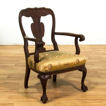 Claw & Ball Chippendale Chair W/ African Upholstery