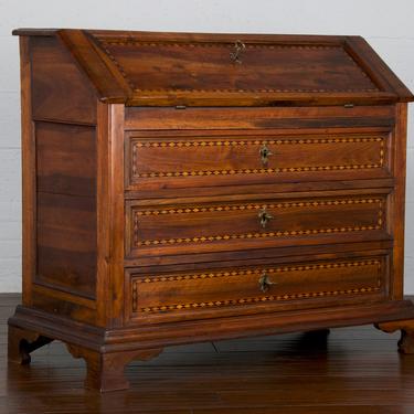 Antique Country French Provincial Louis Philippe Walnut Secretary Desk 