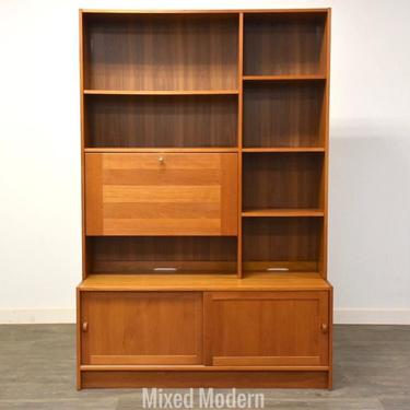 Danish Teak Bookcase Cabinet 