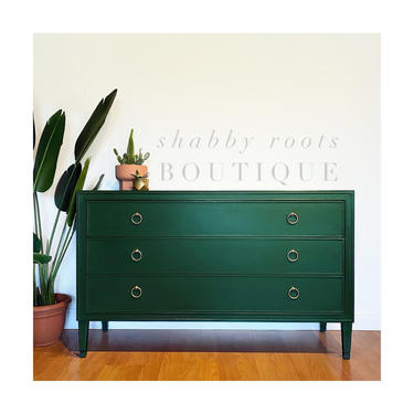 NEW! Gorgeous Emerald Green dresser large chest of drawers modern, sleek, chic - Solid wood - San Francisco CA by Shab