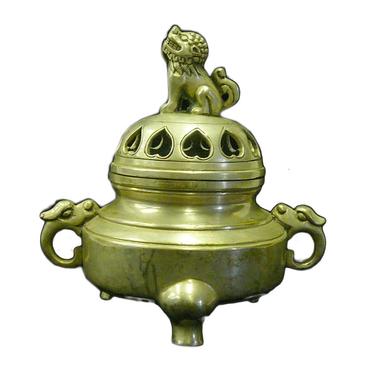 Chinese Simple Silver Pewter Color Round Incense Burner Holder cs697-6E 