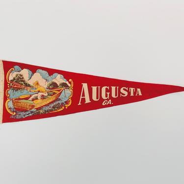 Vintage Augusta Georgia Souvenir Pennant 