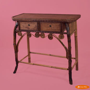 Tortoise Bamboo Entry Table