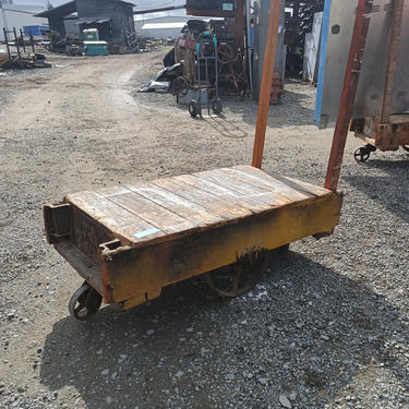 Sweet Old Industrial Mill Cart 55 1/2