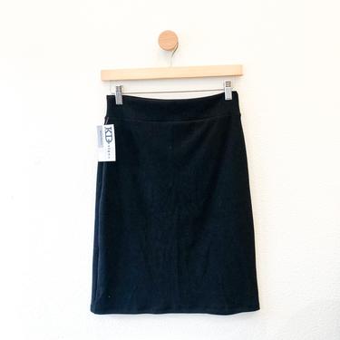 Charlotte Skirt in Black Vertical Rib