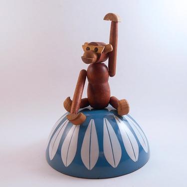 Wood Zoo Line (Zooline) Style Monkey - Articulating Monkey Figurine in Style of Kay Bojesen 