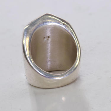 Mid Century Mexican Modernist Fashion Silver Ring 