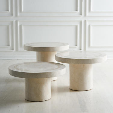 Trio of Tessellated Stone Coffee Tables