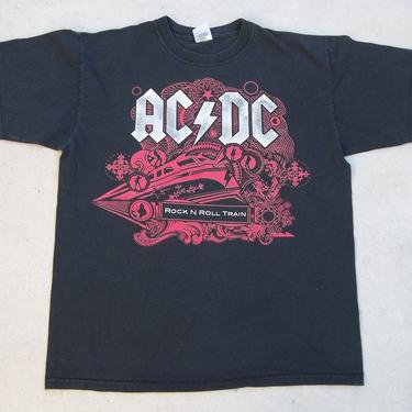 Retro T-shirt 2000s Large AC DC Rock N Roll Train Black Ice Highly Collectible 