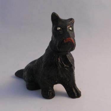 Antique Syroco Wood Scottie Dog Figurine 