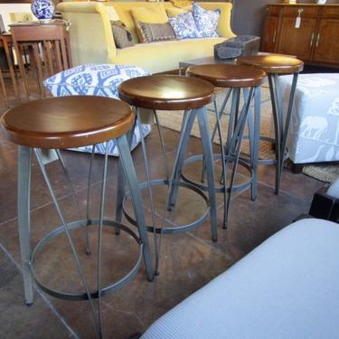 SET OF FOUR PRICED SEPARATELY WEST ELM BARSTOOLS