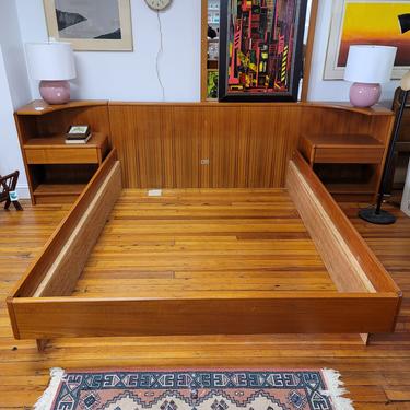 Danish Teak Platform bed with nightstands