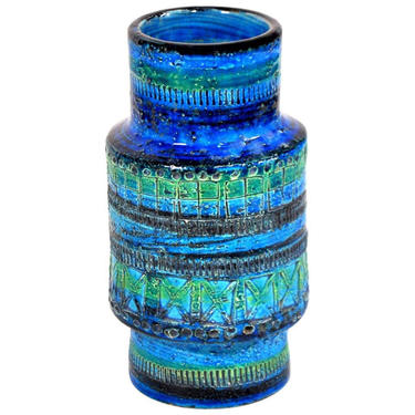 Aldo Londi Bitossi Rimini Blu Vase by SelectModernDesign