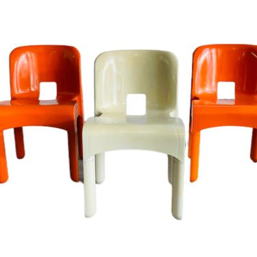 Set 3 Space Age Stacking Chairs by Joe Colombo 1967 Italy