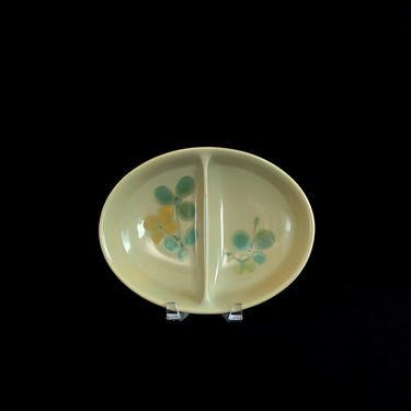 Vintage Mid Century Modern PEBBLE BEACH Franciscan Earthenware Whimsical Floral Serving Bowl 1960s Classic Dinnerware Pattern 