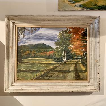 Vintage Framed Foliage Oil on Canvas Painting