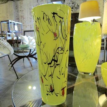 TALL ART GLASS VASE BY EASTERN