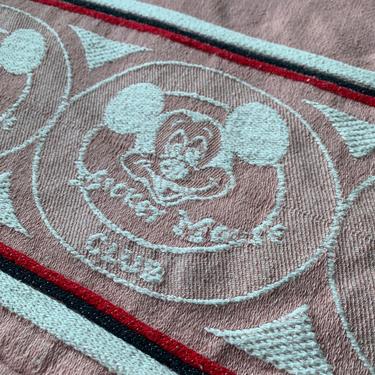 1950's Vintage Bates Disneyland Jacquard Mickey Mouse Club  Bedspread Coverlet Blanket Disney 