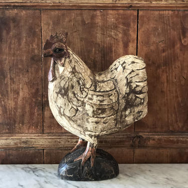 Wooden Folk Art Style Rooster 