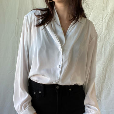 Vintage Button Up/ Oversized Button Up/ Button Up Shirt/ Vintage Blouse/ Large/ Extra Large 