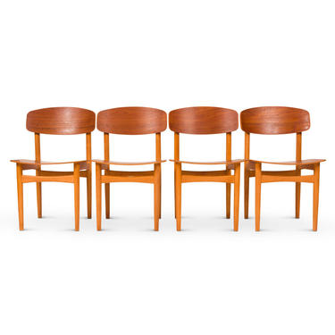 Model 122 Dining Chairs by Børge Mogensen for Søborg, 1950's 