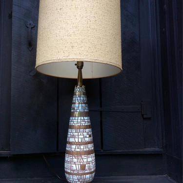 Mid Century Modern Table Lamp - Mid Century Modern Mosaic Lamp - Eames Lamp - Atomic Table Lamp - Studio Pottery 
