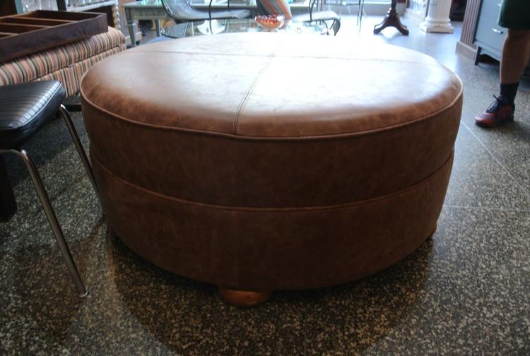 giant leather ottoman $350