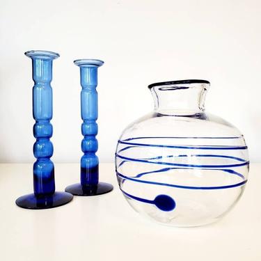 Vintage Dansk Blown Glass Art Vase 