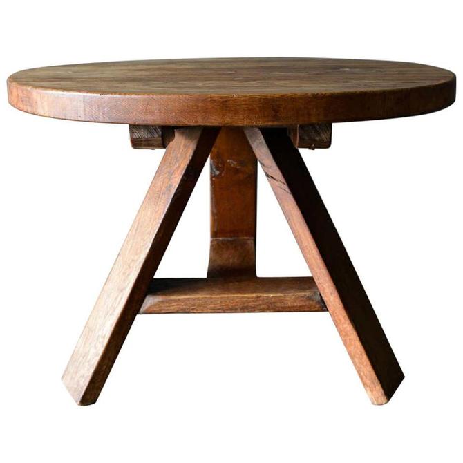 Primitive Round Dining Or Center Table, Round Table Costa Mesa Ca