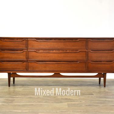 Mid Century Modern Walnut Dresser 