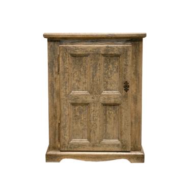 Shabby Chic Rustic Brown Gray Black Distressed Lacquer Narrow Cabinet cs6933E 