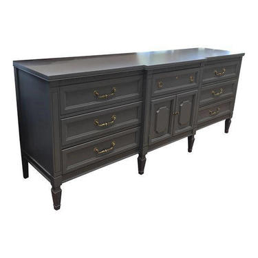 Abbey- Long Stormy Grey Vintage Dresser or Console 