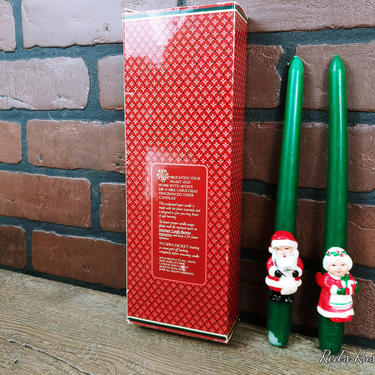 Vintage New Old Stock NOS Avon Mr. and Mrs. Santa Clause Christmas Candles 