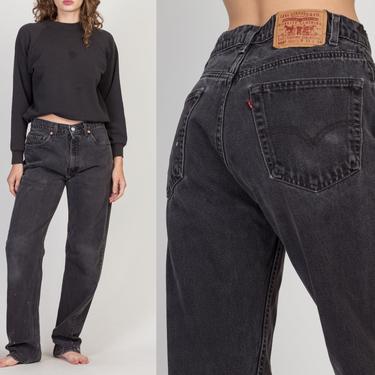 Vintage Levi's 505 Faded Black Jeans - Men's Medium, Women's Large, 31&amp;quot; | 90s Denim Straight Leg Boyfriend Jeans 