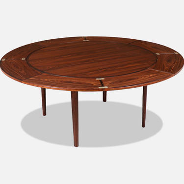 Danish Modern \u201cFlip-Flap\u201d Expanding Rosewood Dining Table by Dyrlund