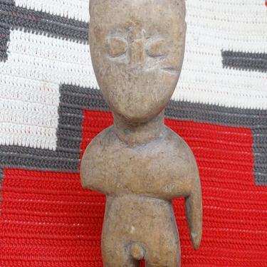 Antique Early 1900's Ewe Venavi Hand Carved Tribal African Male Figure, Ghana Togo Folk Art Statue 