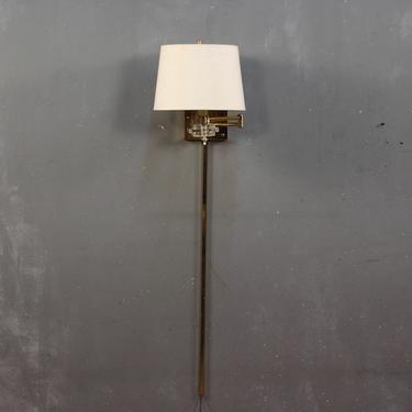 Brass &amp; Lucite Wall-Mounted Lamp with Cord Cover – ONLINE ONLY