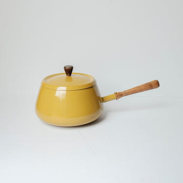 Mid Century Fondue Pot Kettle / Mustard Yellow / Made in Japan / MCM Home Decor 