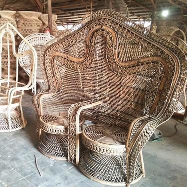 Beautiful King Cobra Peacock Double Seated Settee - PREORDER for a late November Arrival 