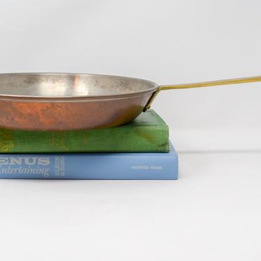 Vintage Copper Tin Lined Fry Pan/ Saute Pan / Skillet 