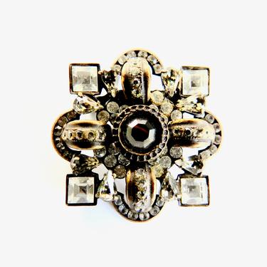 Sorrelli Hand Crafted Austrian Crystal Deco Revival Brooch 